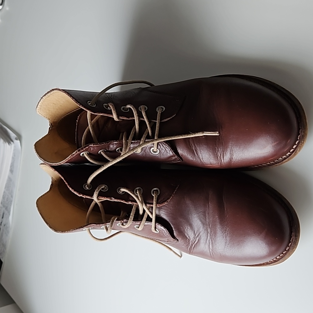 Brown leather lace up shoes
